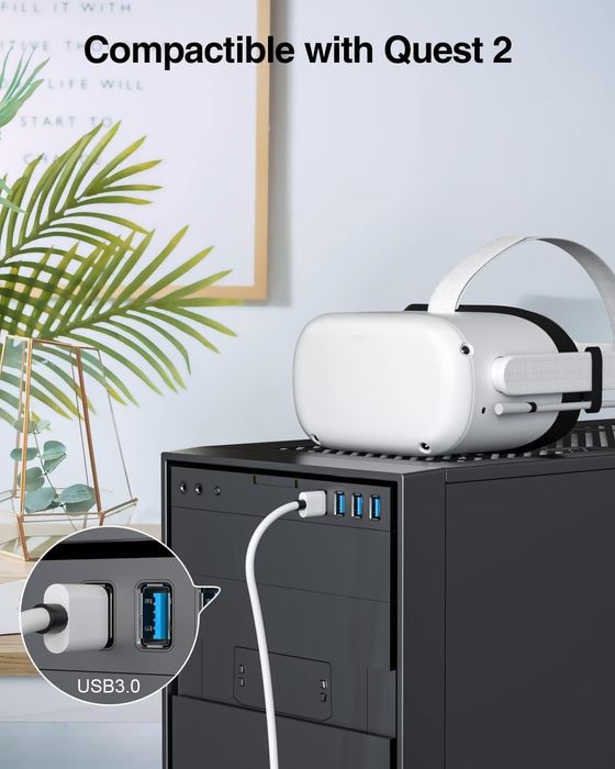 Cablu 3.2 Type C Tiergrade 2 în 1 compatibil cu Oculus/Meta Quest 2