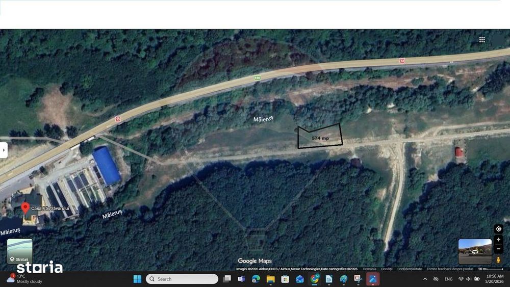 Oportunitate teren 574 mp Măieruș – zonă case vacanță