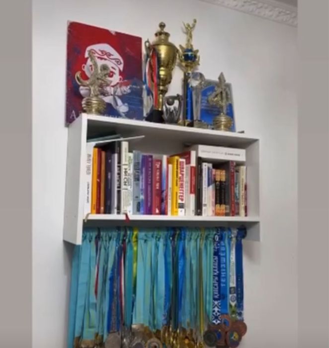 Полка для книг, кубог и медалей