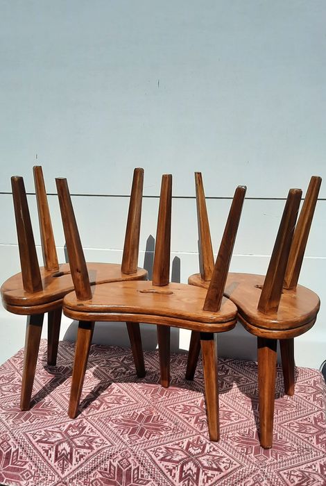 Дървени столчета за синия