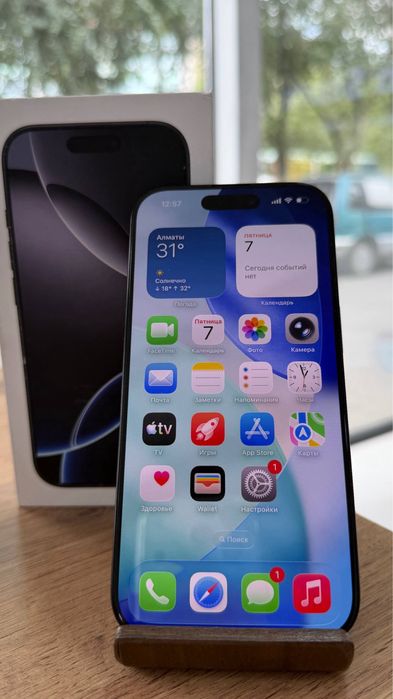 iPhone 16 Pro•256GB/94%Black Айфон 16 Про•256Гб/94%Қара