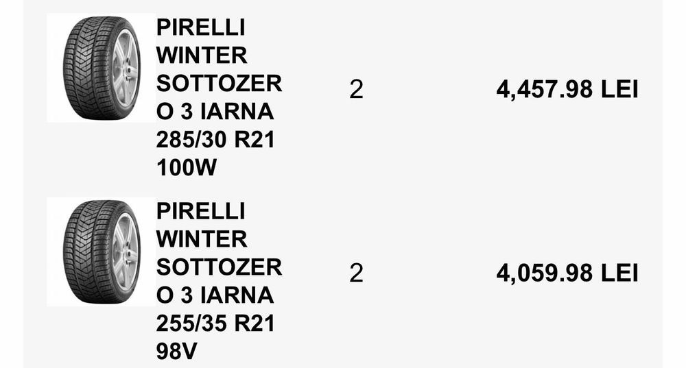 Anvelope iarna Pirelli