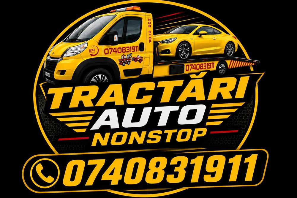 Tractari auto O74O831911 platforma,vulcanizare, moto, motociclete NON STOP A1