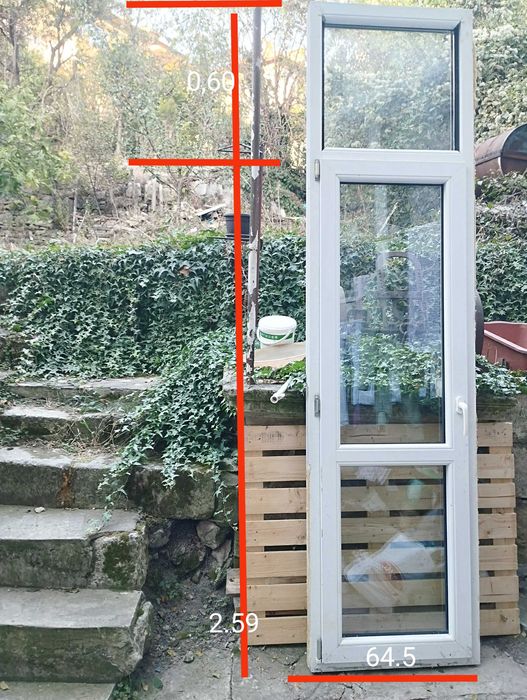 ПВЦ   ВРАТА с прозорче