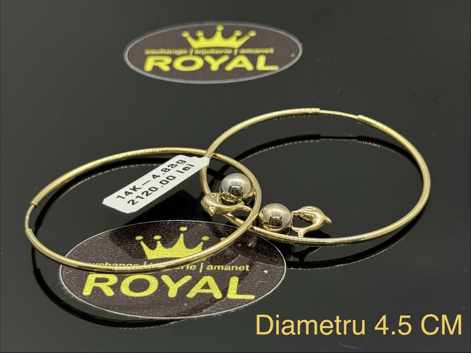 Bijuteria ROYAL : Cercei AUR 14K / 4.83 GR