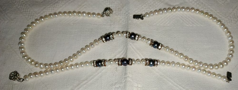 Ожерелье  с браслетом жемчуг