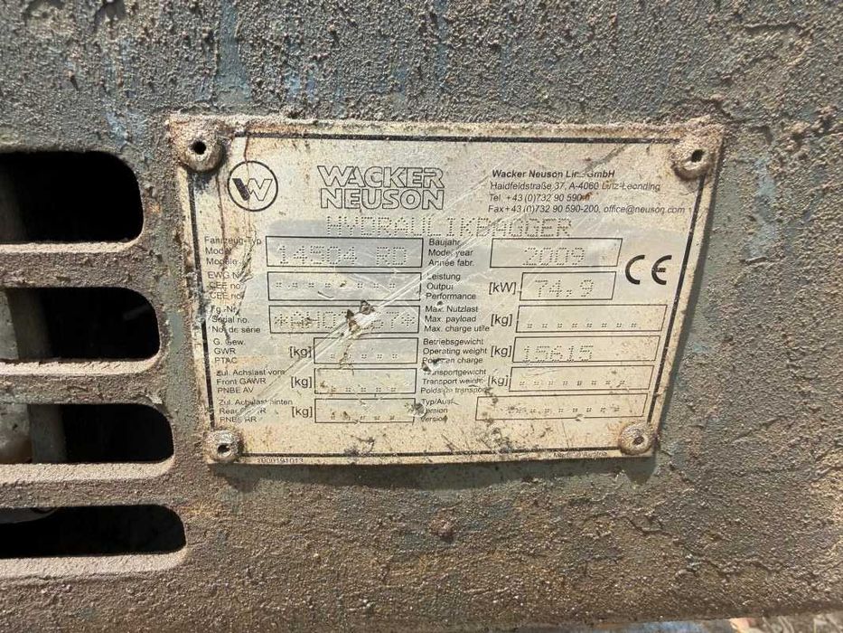 Senile excavator pe senile Neuson 14504 RD piese