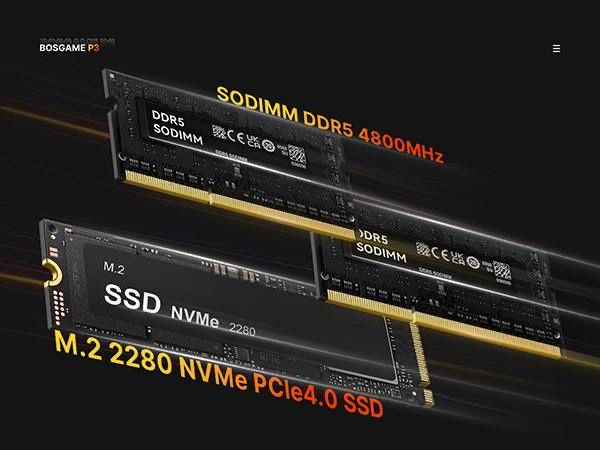 Mini Pc Bosgame Ryzen 7 6800H Radeon 680M Мини Пк
