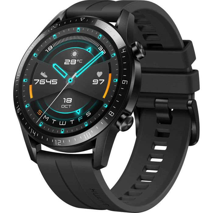 SmartWatch sigilat Huawei WATCH GT 2 46mm Difuzor Microfon preluare apel Negru Nou