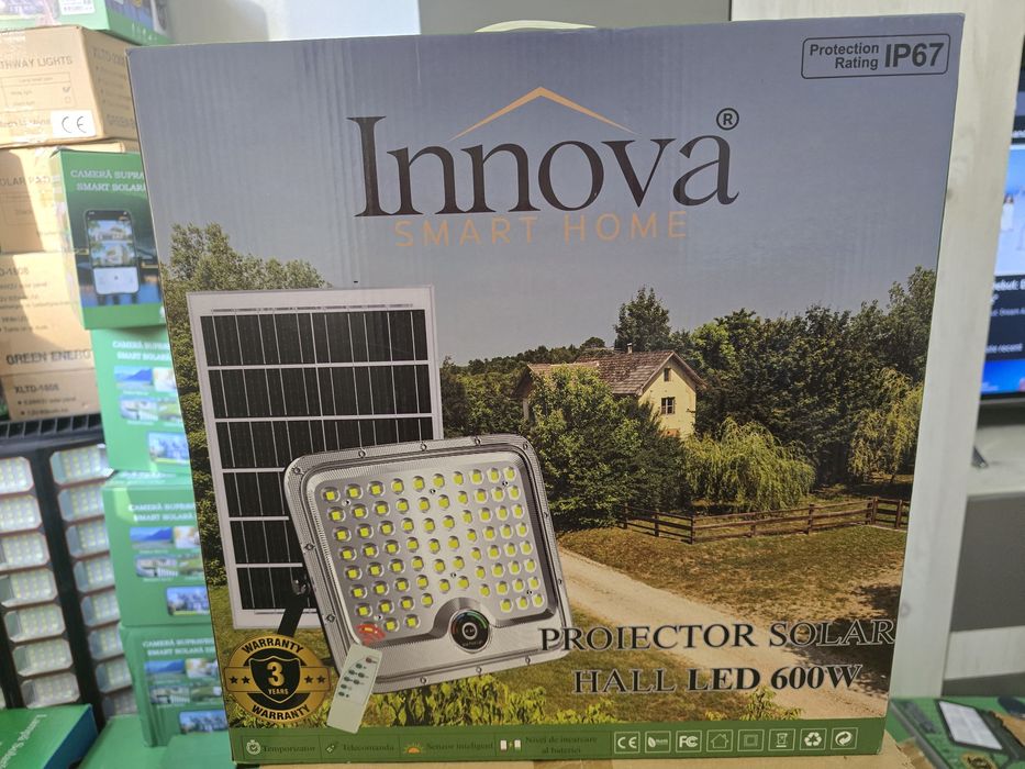 Lămpi solare, proiectoare solare,  camere de supraveghere solare INNOVA