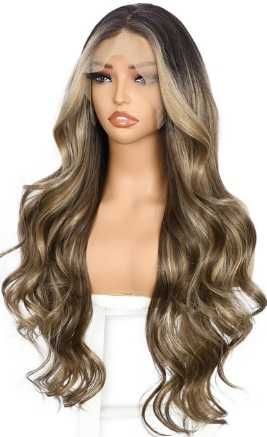 Peruca maro degrade 65 cm