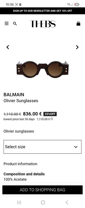 BALMAIN “Olivier”,  унисекс Cлънчеви очила, НОВИ