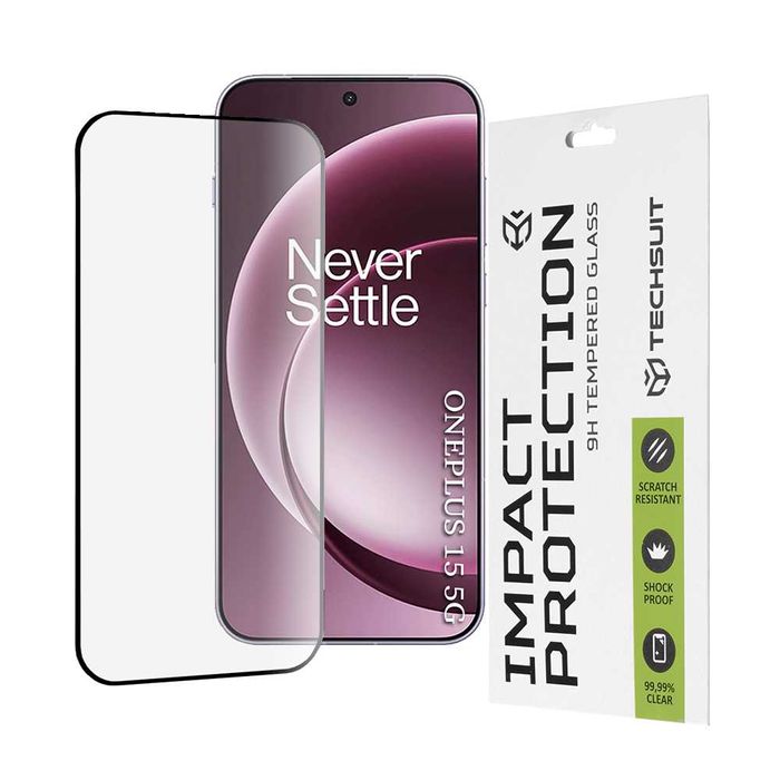 Стъклен протектор Techsuit Full за OnePlus 15R, Oneplus 15, Nord 3