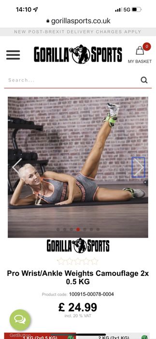 Greutăți profesionale pentru încheietura mâini, glezne Camuflaj 2x05,