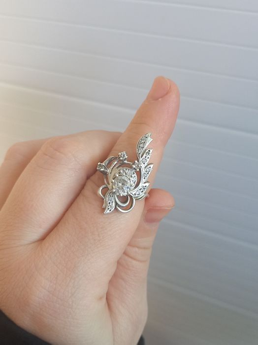 Кольцо серебро 925