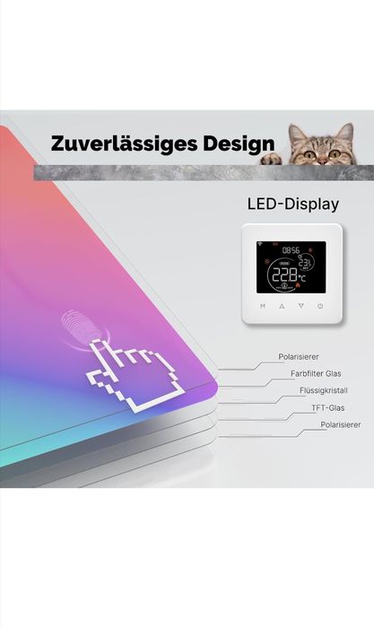 Termostat Moes Centrala/încălzire în pardoseală Wifi,Tuya