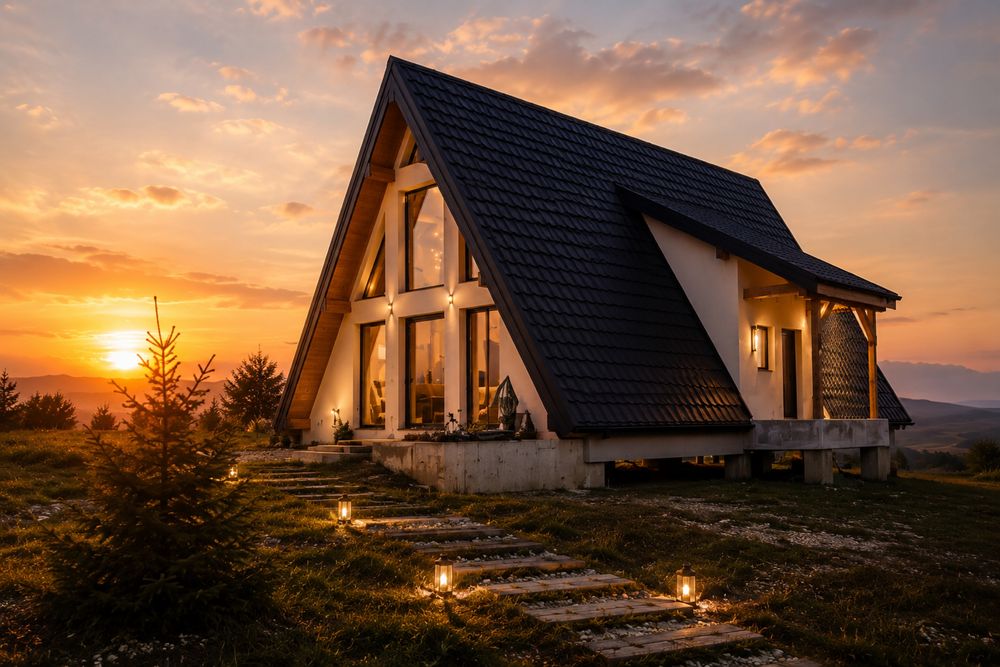 Casă A-Frame de vânzare în Glăjerie - Râșnov, 115 mp, 4 camere, direct dezvoltator