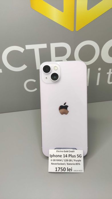 Iphone 14 Plus 128GB Purple/Neverlocked/Baterie:85% ID614-AG2