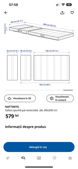 Pat extensibil Minnen Ikea