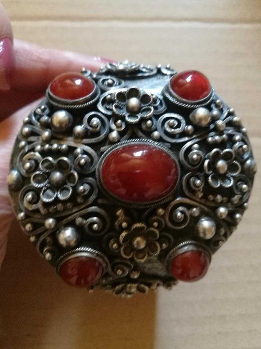 bratara masiva argint cu carneol