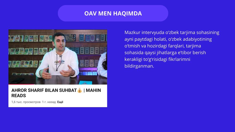 Tarjimon xizmati/ Таржимон хизмати / Услуга переводчика