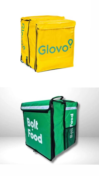 Vând două ghiozdane noi pentru livrări – Bolt Food și Glovo.