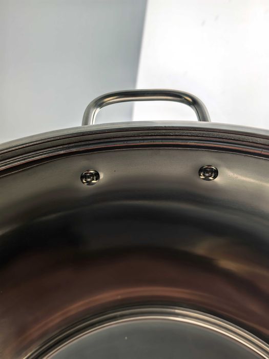 Oala inox 40x27 cm 34 litri cu capac sticla 380 lei