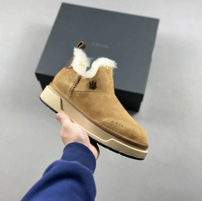 Amiri Shearling-Lined Suede Boots "Tan/Cognac"