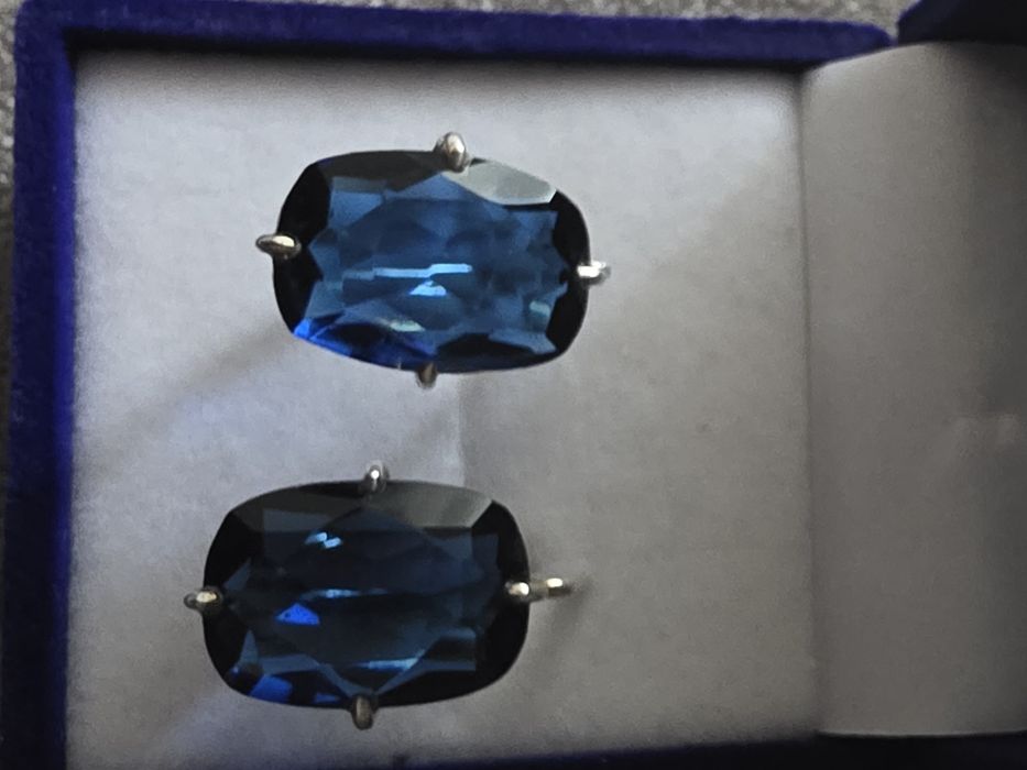 Серьги серебро 925 пробы. Топаз