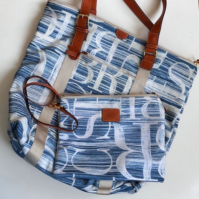 Bric’s текстилна голяма чанта за пътуване/спорт/шопинг и малка чанта crossbody