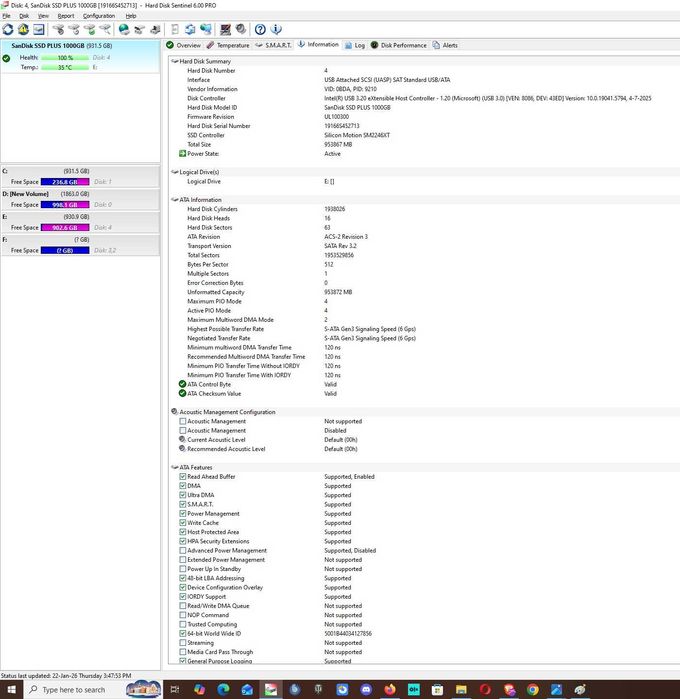 Solid-State Drive (SSD) SanDisk SSD Plus 1TB M.2 SATA B+M Key