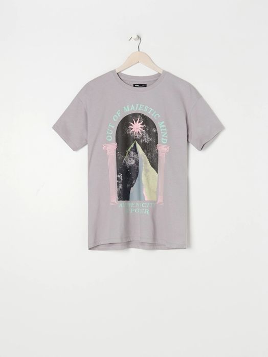 Tricou gri oversize Sinsay