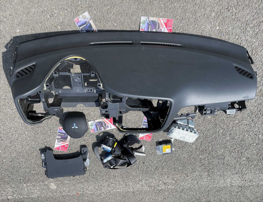 Mitsubishi L200 - kit airbag -  volan pasager genunchi - set centuri