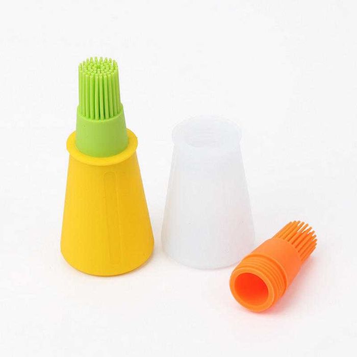 Sticlă de ulei din silicon cu perie Grătar/stoc limitat/produs nou