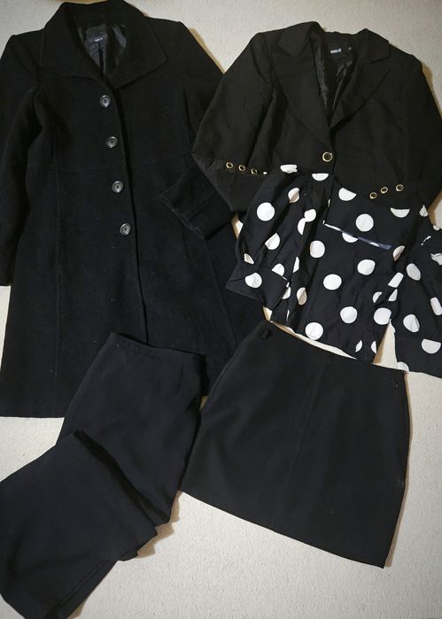 Лот S за 15€: палто, сако, къса/дълга пола плюс топ