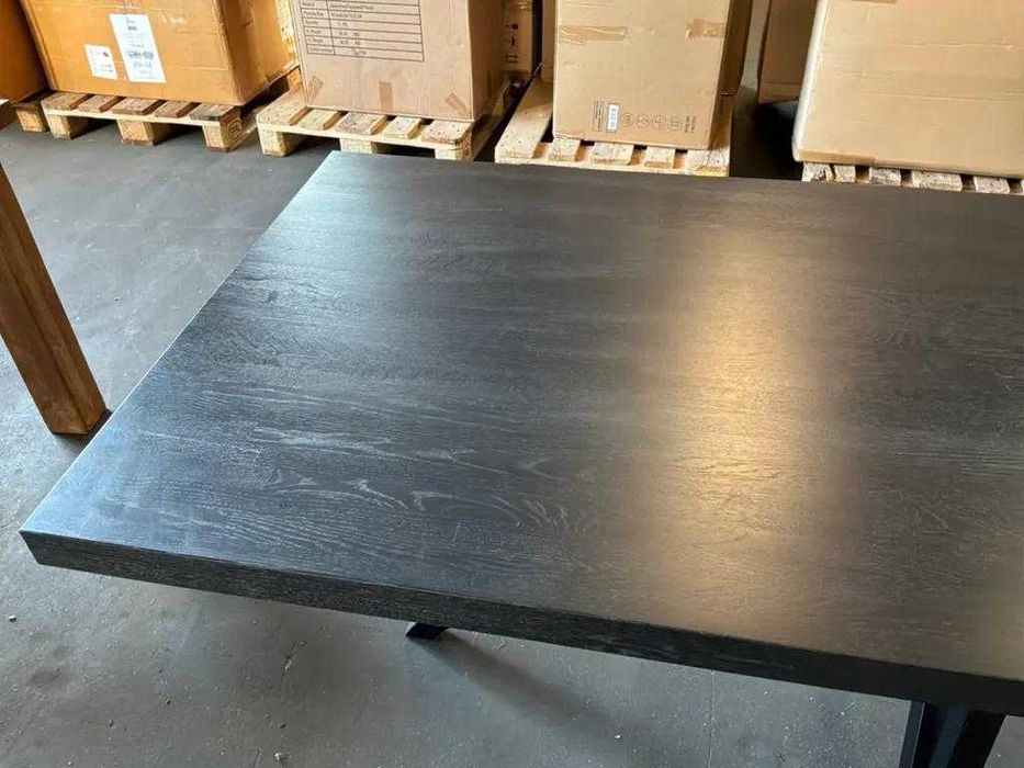 Masă dining lemn 200x90 cm, design industrial