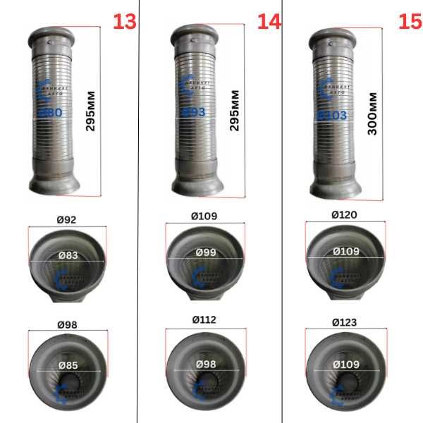Мека връзка за ауспух / гърне с фланец - меки връзки с фланци