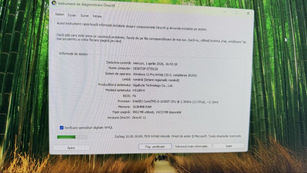 Unitate Gaming i5 Gen 10/ 16 Gb Ram/ GTX 1650