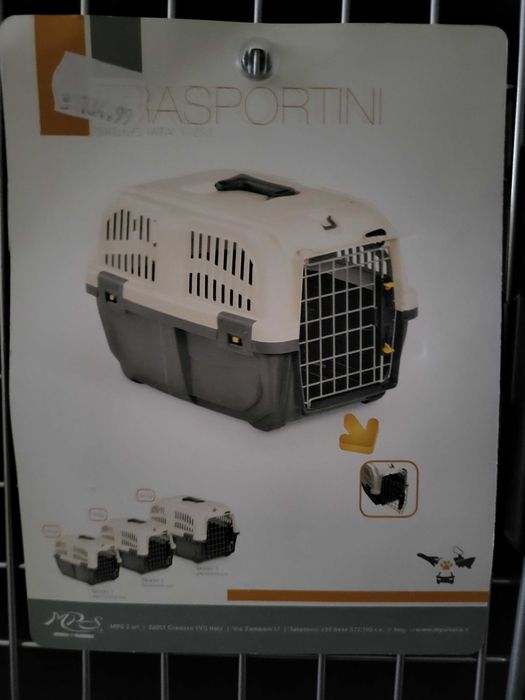 Vând cușcă transport câini nouă, Iata, Skudo 3, 60x39x40 (Lxlxh).
