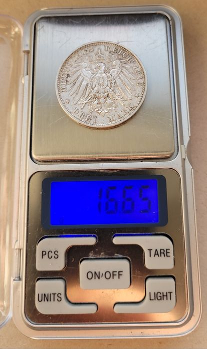Moneda veche argint 3 Mark 1910 Otto, Bayern.
