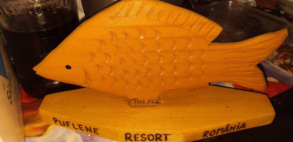 Cap de stiuca pe lemn si peste lemn