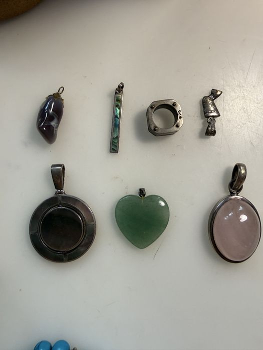 Сребърни висулки и пръстен