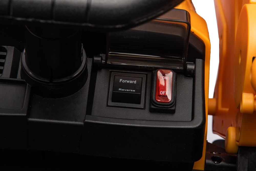 Tractoras electric pt. copii JCB 70W 12V, incarcator si cupa manuala