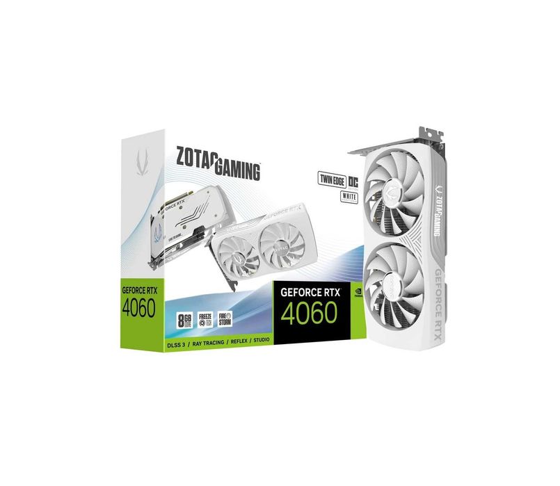 ; Видеокарта ZOTAC Twin Edge RTX4060 8GB GDDR6 White Edition
