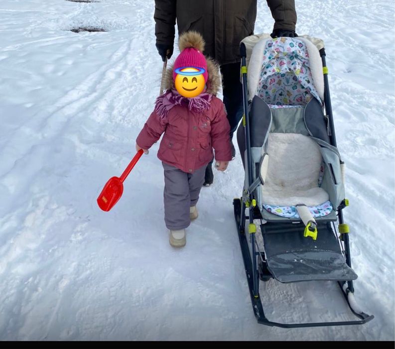 Санки коляска зима