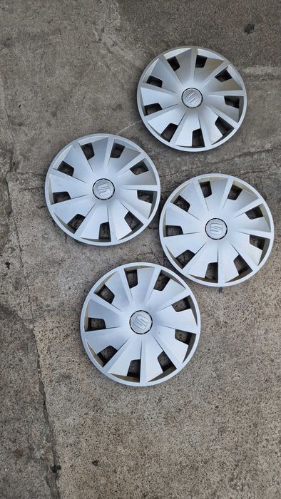 Set roti iarna cu Jante de tabla si capace plastic SEAT.