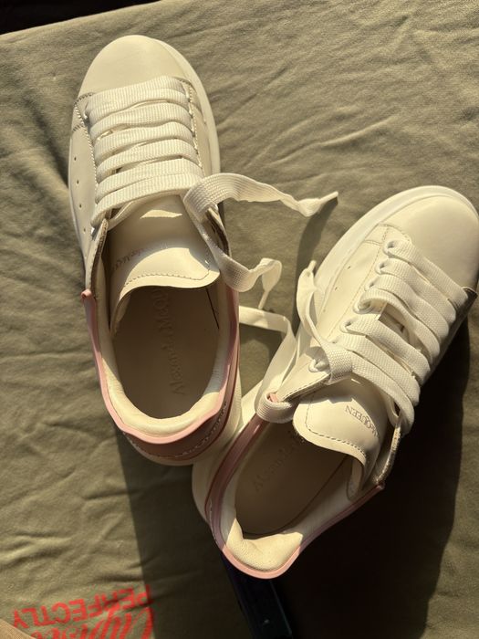 Alexander McQueen Oversized Sneaker, бели кожени кецове, размер 36.5