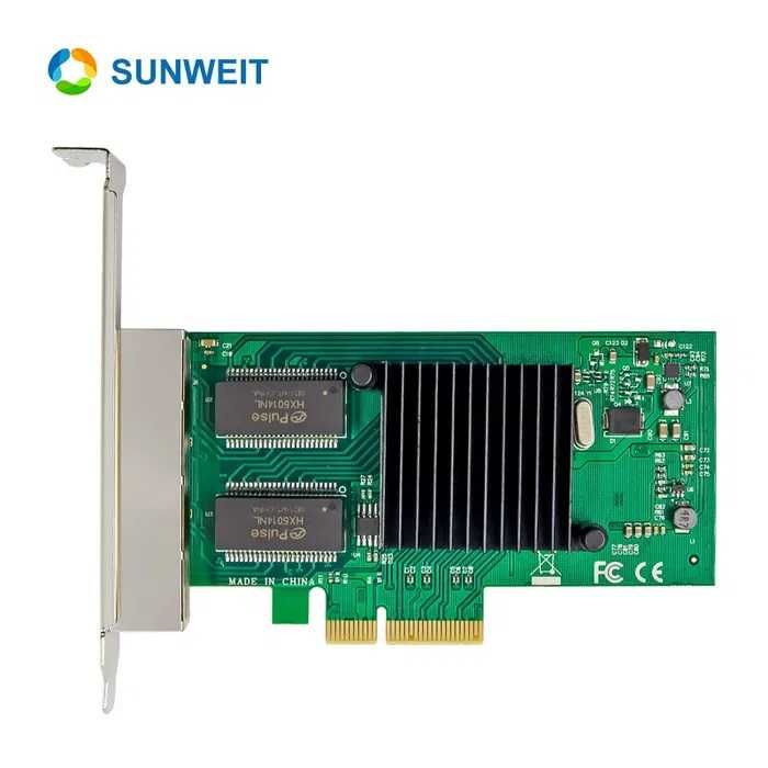 Dostavka.PCI-e Intel i350-T4 Quad RJ45 Gigabit, Server LAN Card
