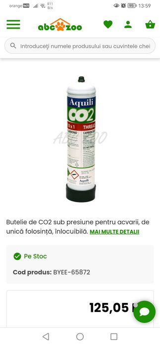 Butelie Acvariu Co2  Aquili noua.