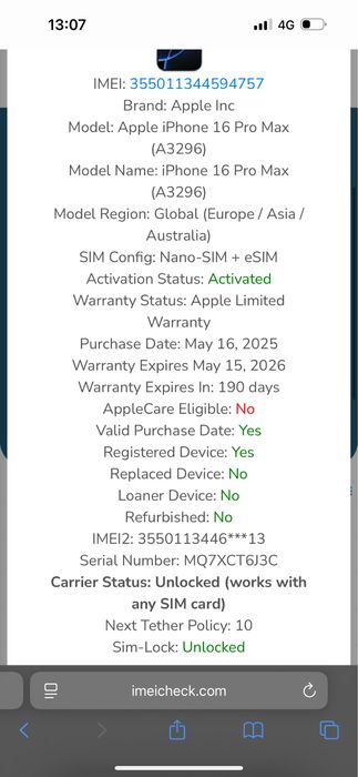 iphone 16 pro max 100%